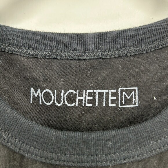 NWT URBAN OUTFITTERS Mouchette Black White Stripe Cold Shoulder Crop Top Medium - Picture 4 of 6